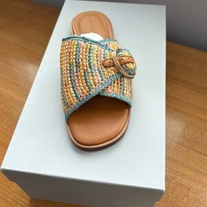 New in box Robert Clergerie IRME raffia sandal
